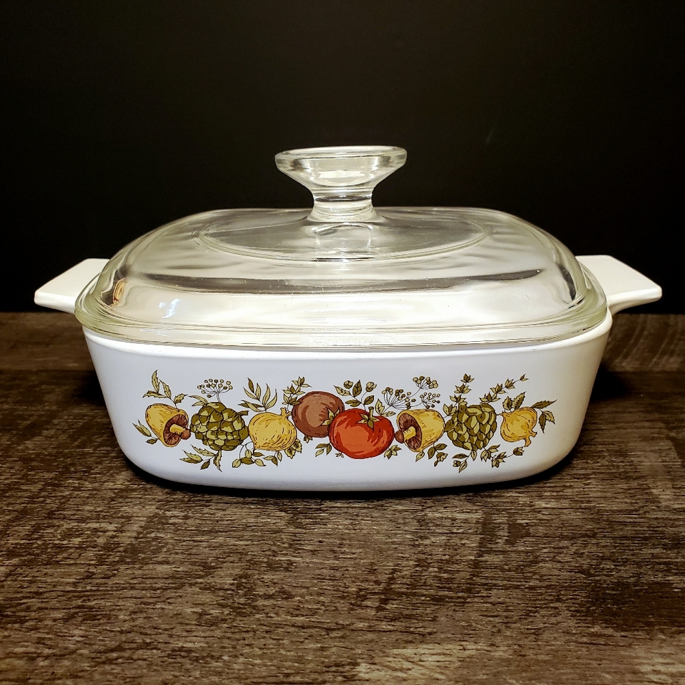 Corningware Spice of Life Pattern Casserole Dish with Lid A-1-B Canada 1 Liter